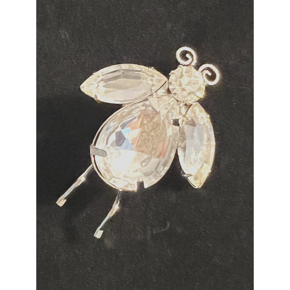 TARINA TARANTINO Authentic Vintage Bug Brooch Pin Swarovski Crystal Y2K RARE